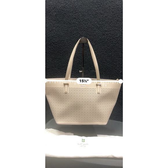 Kate Spade Mini Harmony Cedar Street‎ Tote Bag Perforated Crisp Linen - Picture 5 of 8